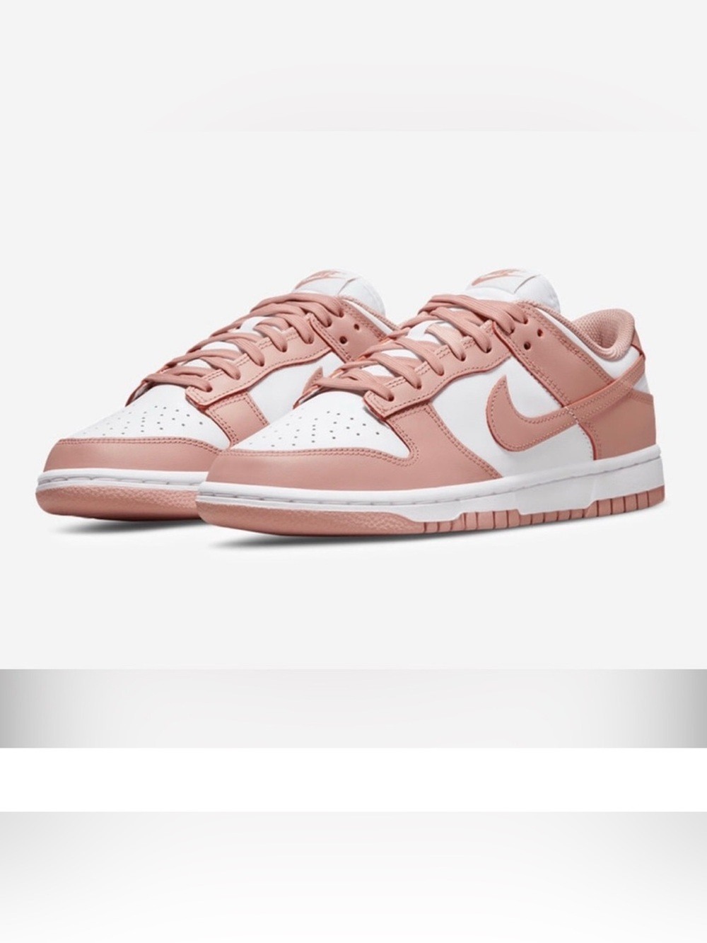 Nike Women’s Pink nude and White Low-Top Sneakers